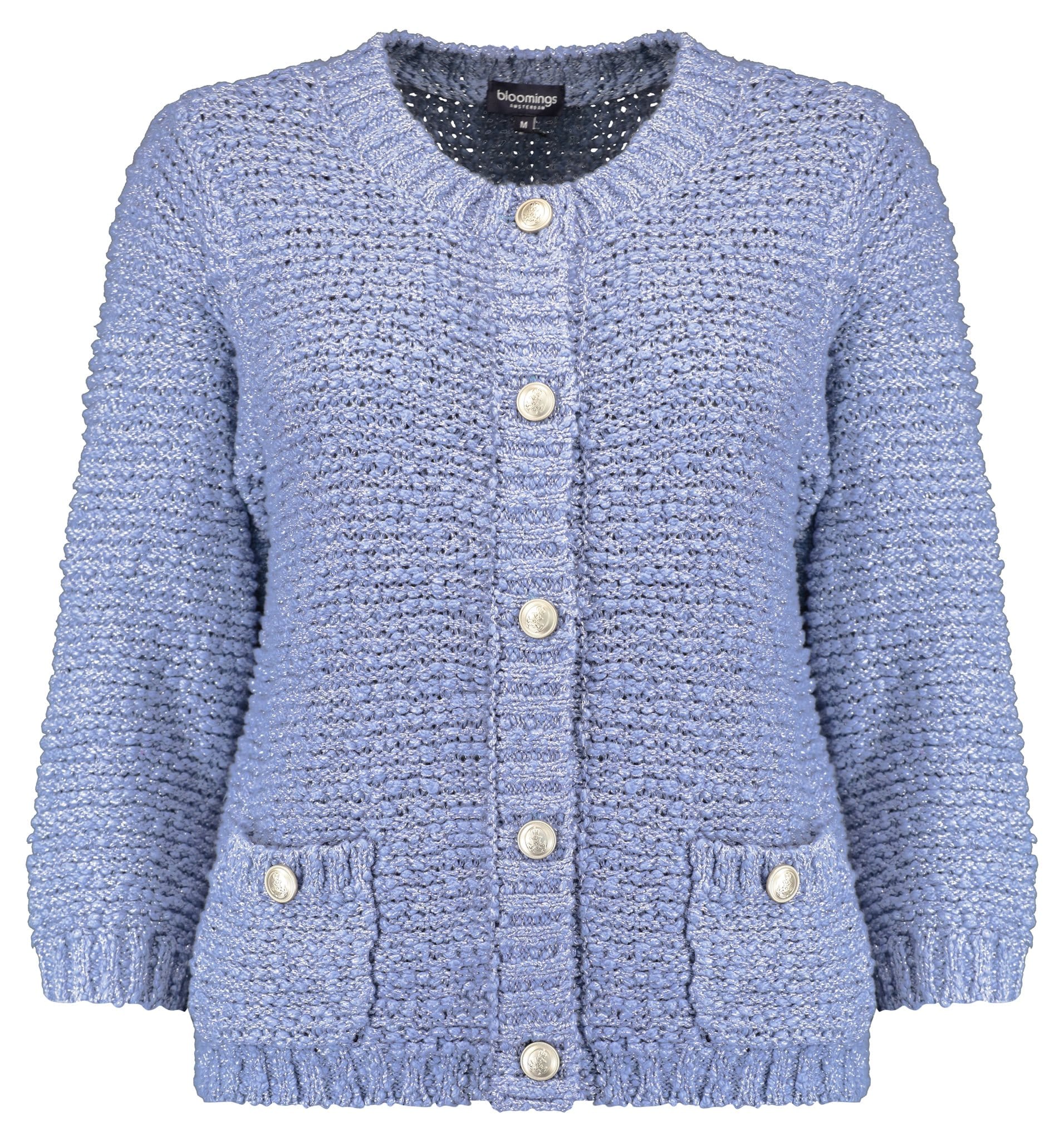 Vest knoop lurex bloomings