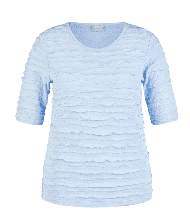 Shirt uni ribbel bleu (rabe)