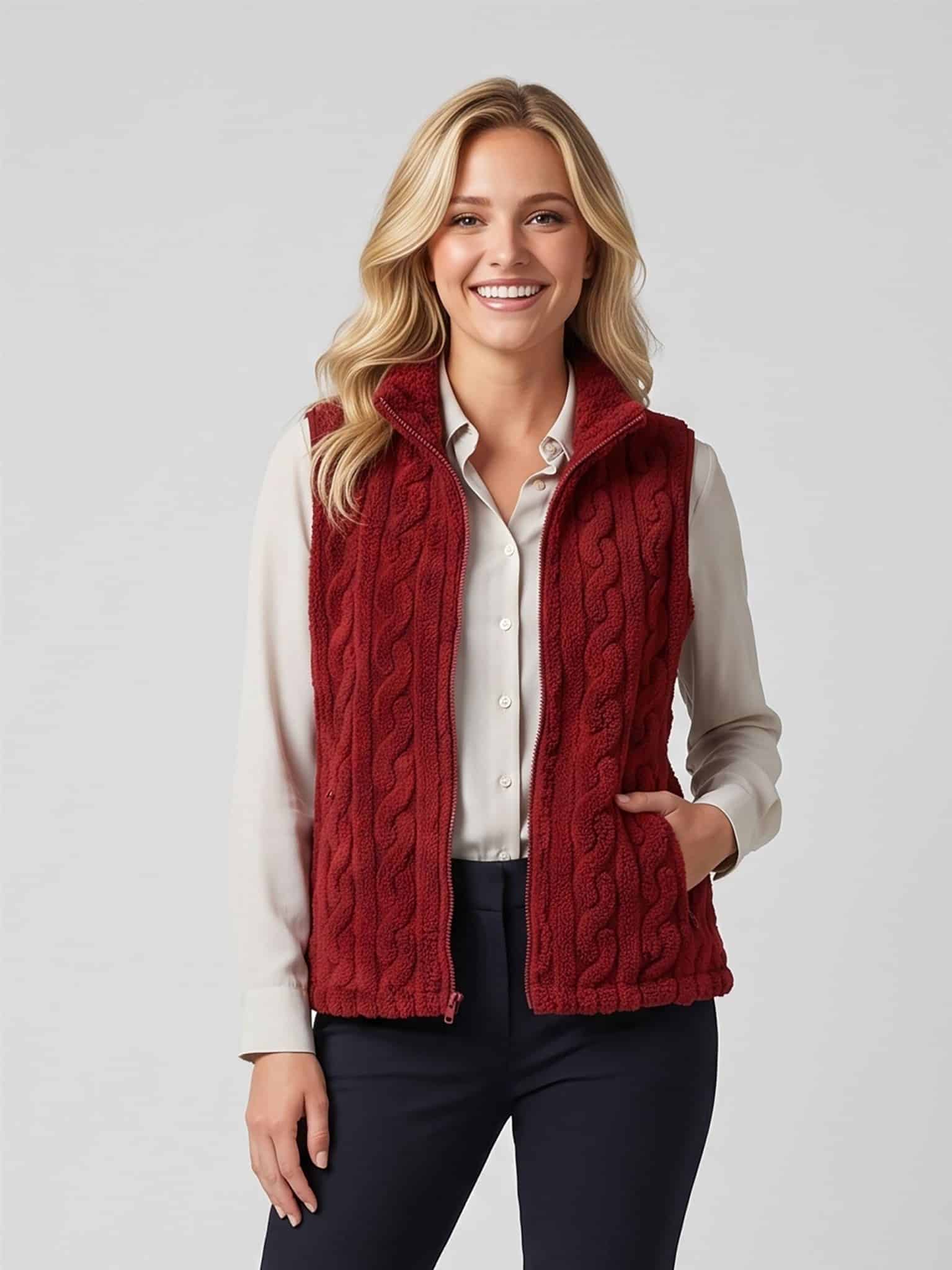 Gilet fleece + rits Lea H